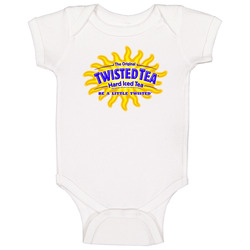 Twisted Tea Logo Hard Iced Tea Junk Food Snack Fan Baby One Piece
