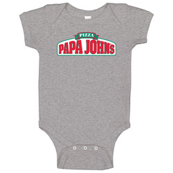 Papa Johns Pizza Cool Fast Food Restaurant Brand Logo Baby One Piece