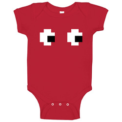 Pacman Red Ghost Halloween Costume Baby One Piece