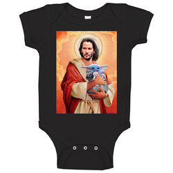 Keanu Reeves Jesus Baby Yoda Whiteclaw Mashup Poster Moist Buddha Fan 