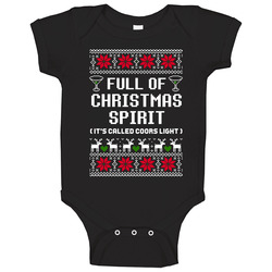 Full Of Christmas Spirit Coors Light Ugly Sweater Funny Holiday Gift B