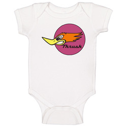 Thrush Mufflers T-Shirt retro racing NASCAR INDY F1 Baby One Piece