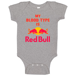 My Blood Type Is Redbull Energy Drink Baby One Piece
