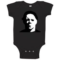Michael Myers Silhouette Spooky Halloween Baby One Piece