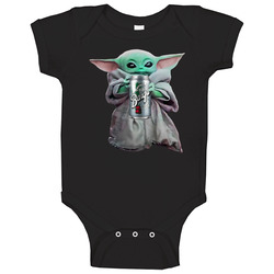 Baby Yoda The Child Mandalorian Barqs Root Beer Soda Pop Drink Baby On