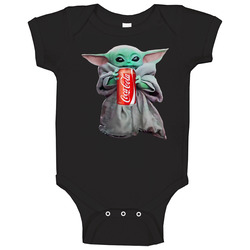 Baby Yoda The Child Mandalorian Coca Cola Coke Drink Baby One Piece