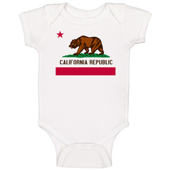State Of California Flag Baby One Piece