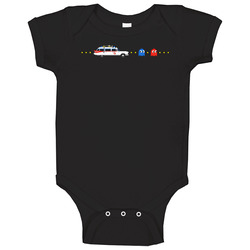 Ghostbusters Pacman Ghosts Retro Video Game Baby One Piece