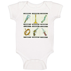 Clue Weapons Cards Retro Board Game Vintage Baby One Piece