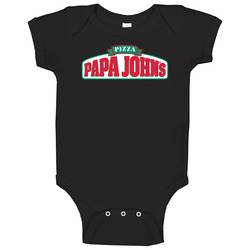 Papa John's Restaurant Foodie Tour Brand Logo Fan Baby One Piece