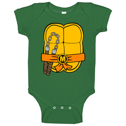 Michaelangelo Ninja Turtles Chest Shell Halloween Costume Baby One Pie