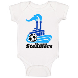 St Louis Steamers World Indoor Soccer League Team Logo Baby One Piece