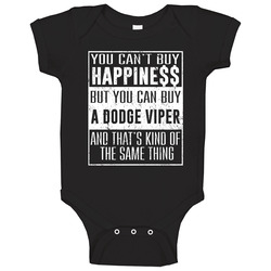 You Can't Buy Happiness Dodge Viper Heart Car Lover Baby One Piec