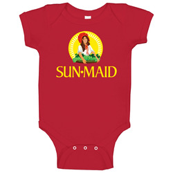 Sunmaid Rasian Logo California Baby One Piece