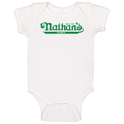 Nathans Famous Hotdogs Logo Baby One Piece