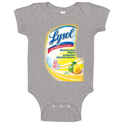 Lysol Wipes Logo Label Costume Cool Baby One Piece