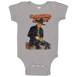 Hopalong Cassidy 60s Tv Series Show Worn Look Vintage Unisex Baby One 