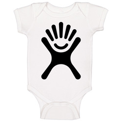 White Hydro Flask Bottle Halloween Costume Baby One Piece
