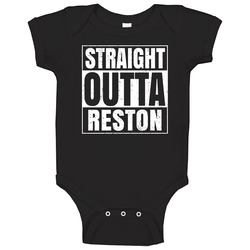 Straight Outta Reston Virginia City Compton Parody Grunge Baby One Pie