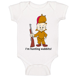 Elmer Fudd Cartoon I'm Hunting Wabbits Baby One Piece