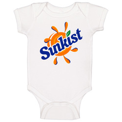Sunkist Orange Soda Pop Drink Logo Baby One Piece