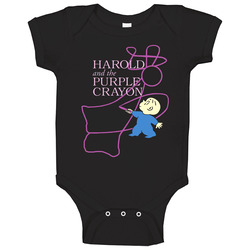 Harold Purple Crayon Children's Book Title Baby One Piece