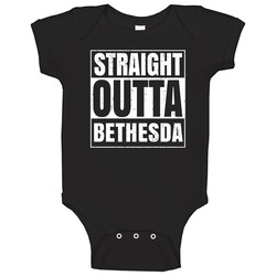 Straight Outta Bethesda Maryland City Compton Parody Grunge Baby One P