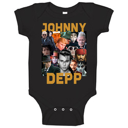 Johnny Depp Movies Mashup Hollywood Actor Fan Baby One Piece