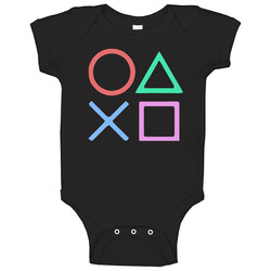 Playstation Gamer Buttons Baby One Piece