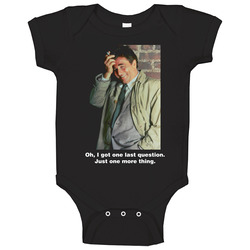Columbo Peter Falk Detective Tv Show With Quote Baby One Piece