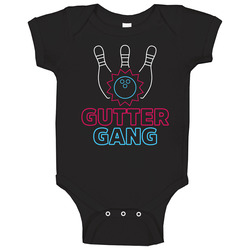 Gutter Gang Bowling Team Baby One Piece