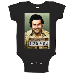 Pablo Escobar Drug Lord Mugshot Baby One Piece