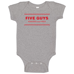 Five Guys Burgers And Fries Restaurant Logo Baby One Piece