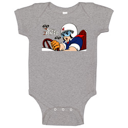 Go Speed Racer Vintage Cartoon Racing Comic Fan Baby One Piece