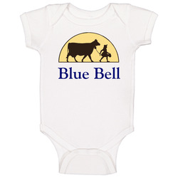 Blue Bell Creamery Ice Cream Logo Baby One Piece