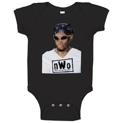 Dennis Rodman Nwo Wrestling Basketball Player Fan Retro Baby One Piece