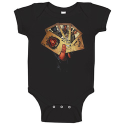 Gambit Card X Men Origins Baby One Piece