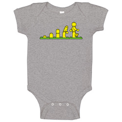 Lego Evolution Funny Baby One Piece