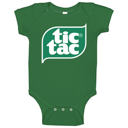 Tic Tac Logo Breath Freshner Candy Sweets Fan Baby One Piece