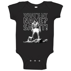 What's My Name Say It Muhammad Ali Boxing Baby One Piece