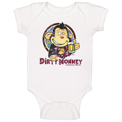 The Dirty Monkey Maui Hawaii Restaurant Worn Look Baby One Piece