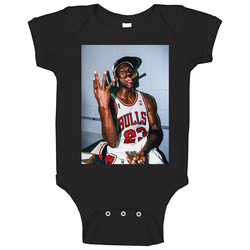 Michael Jordan Smoking Cigar Baby One Piece