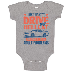 Challenger Srt Hellcat Just Drive Ignore Adult Problems Car Worn Look 