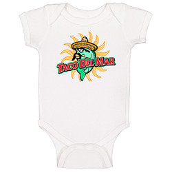Taco Del Mar Mexican Grill Food Restaurant Logo Baby One Piece