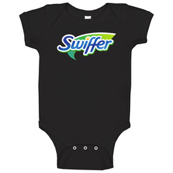 Swiffer Sweeper Household Cleaning Mop Logo Baby One Piece