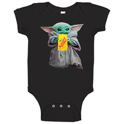 Baby Yoda The Child Mandalorian Squirt Soda Pop Drink Baby One Piece
