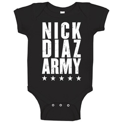 Nick Diaz Army Mma Fighter Fan Baby One Piece