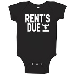 Rent's Due Training Workout Gym The Rock Fan Baby One Piece