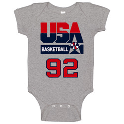Usa Basketball Dream Team 1992 Retro Sports Fan Baby One Piece