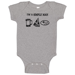Subaru Simple Man Beer Pizza Car Logo Driving Fan Baby One Piece